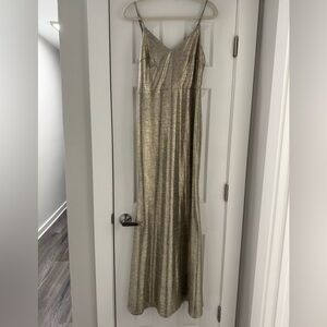 Lulus came to stun gold mermaid maxi dress